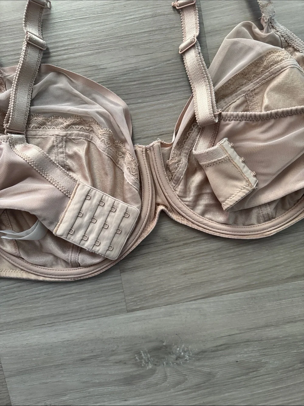 Chantelle Unlined Sheer Mesh Bra in Light Blush